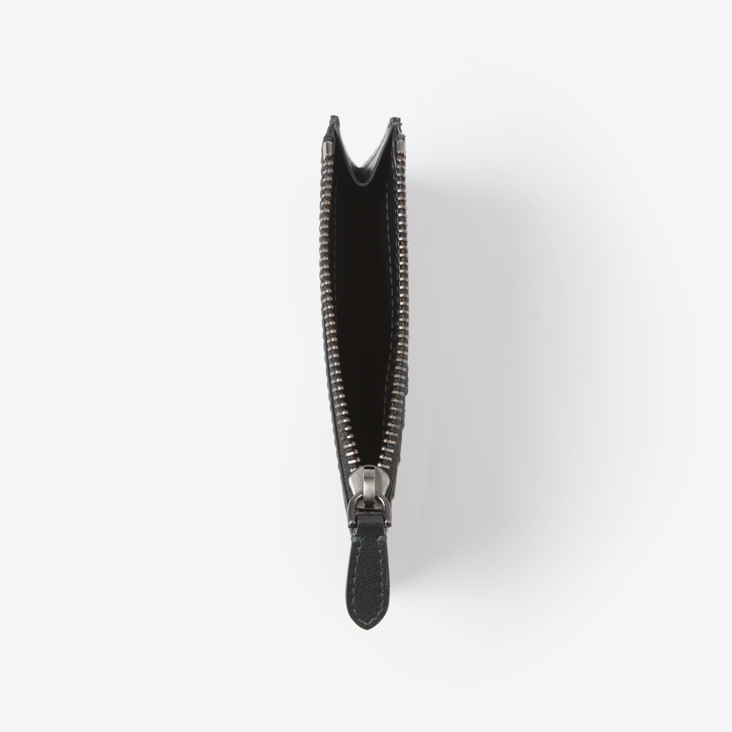 Check Zip Card Case in Charcoal - Men | Burberry® Official