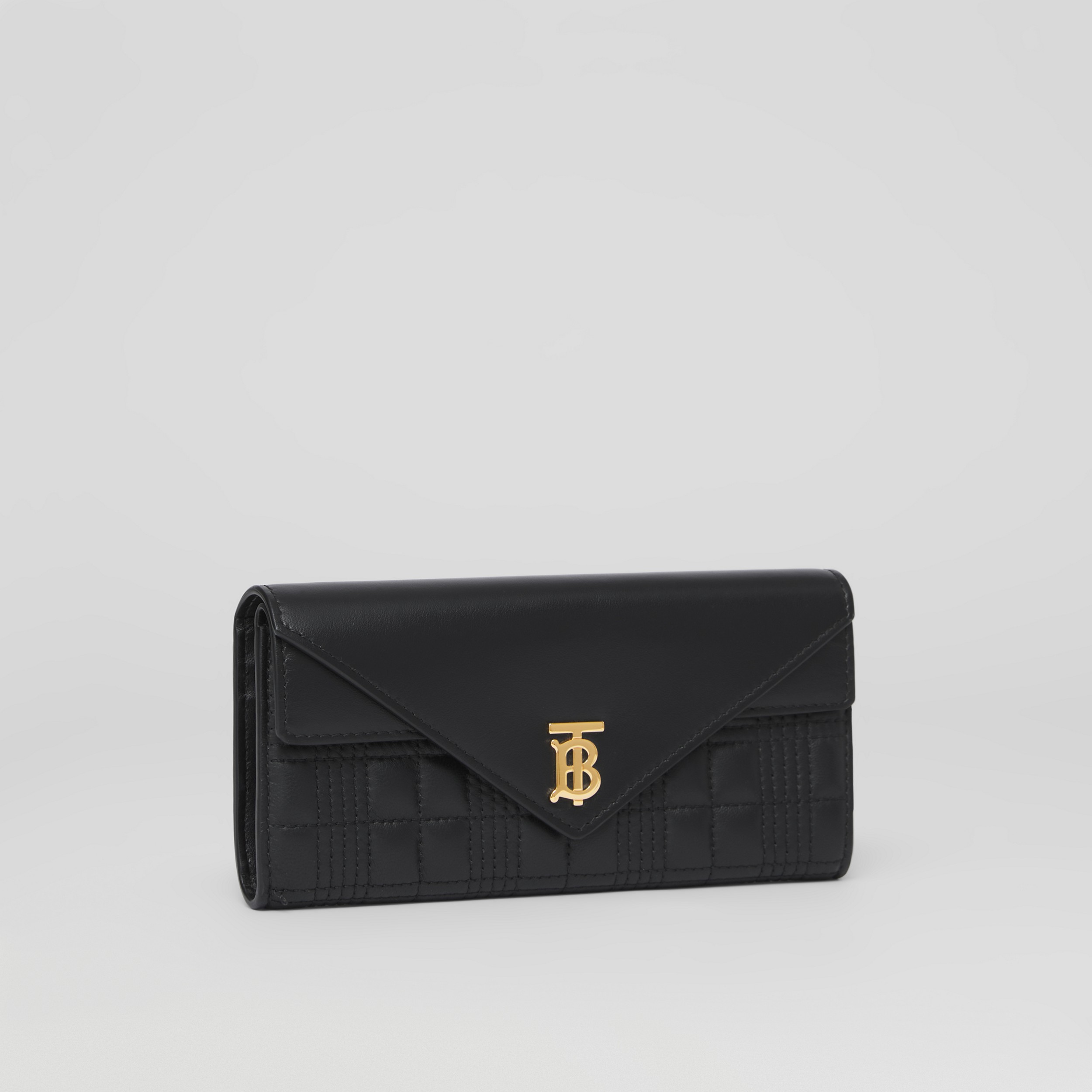Monogram Motif Quilted Continental Wallet in Black - Women | Burberry® Official - 4