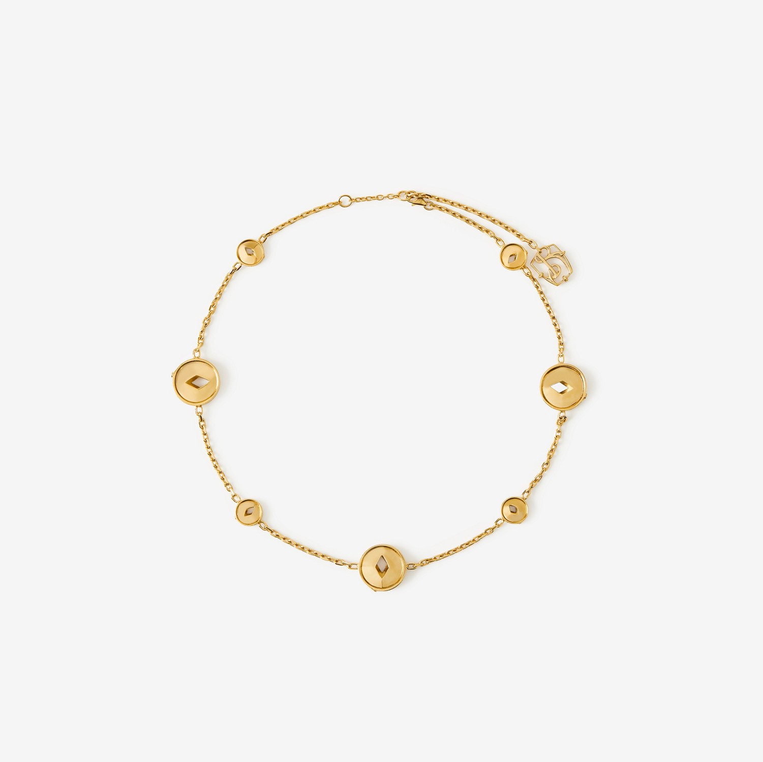 Collana Hollow placcata in oro con medaglioni | Sito ufficiale Burberry®