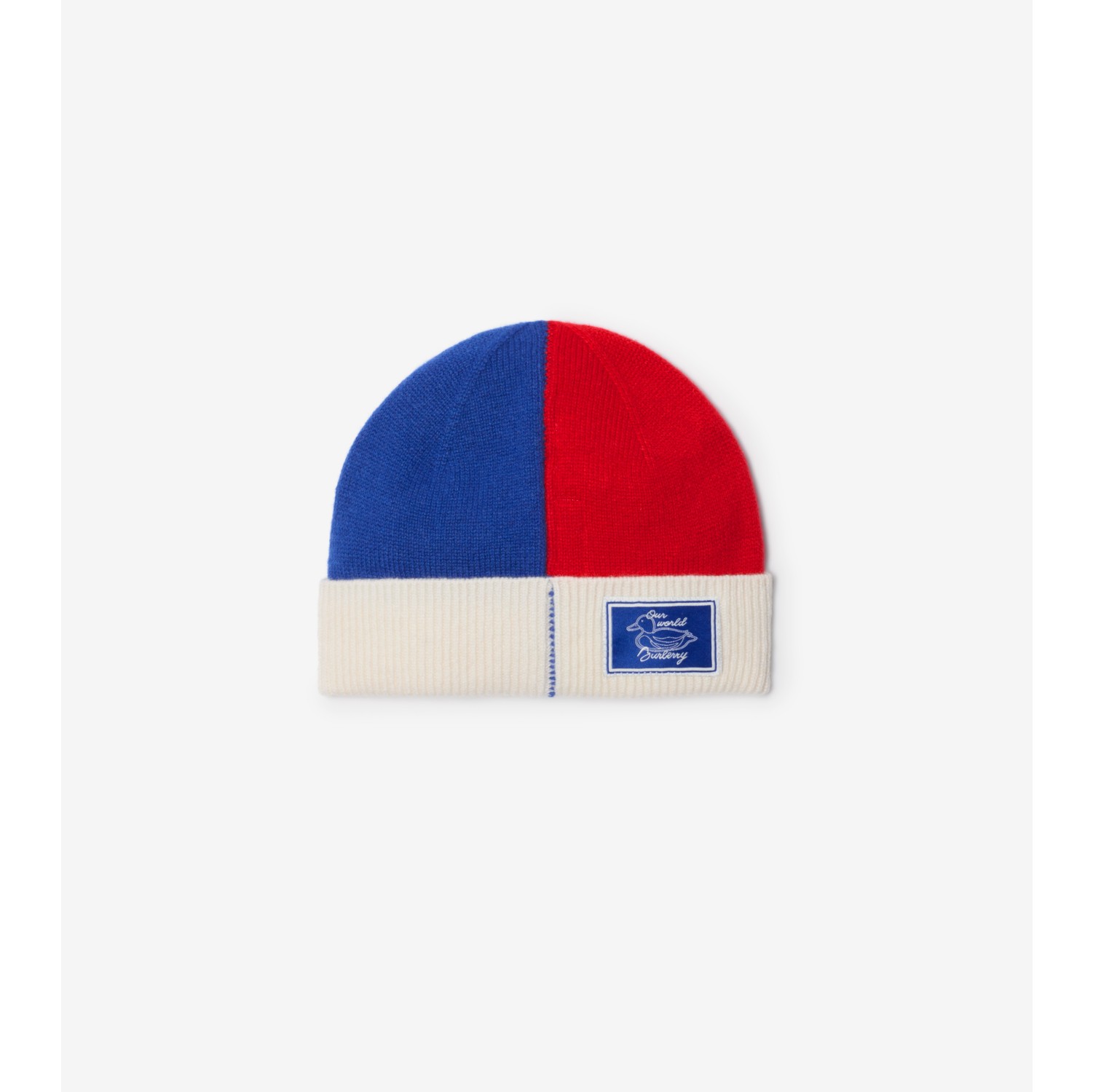 Gorro de cashmere em colour block