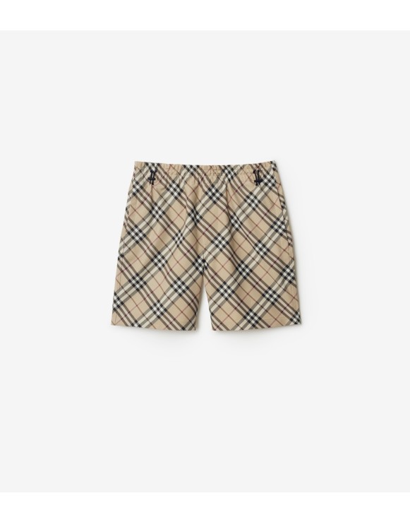 Check Twill Shorts