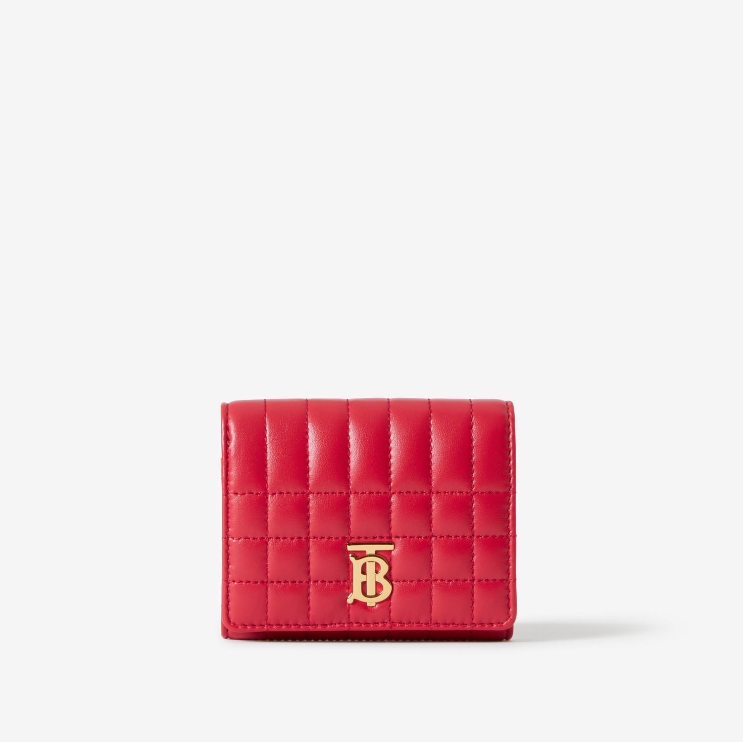 Quilted Leather Small Lola Folding Wallet in Bright Red - Women | Burberry® Official