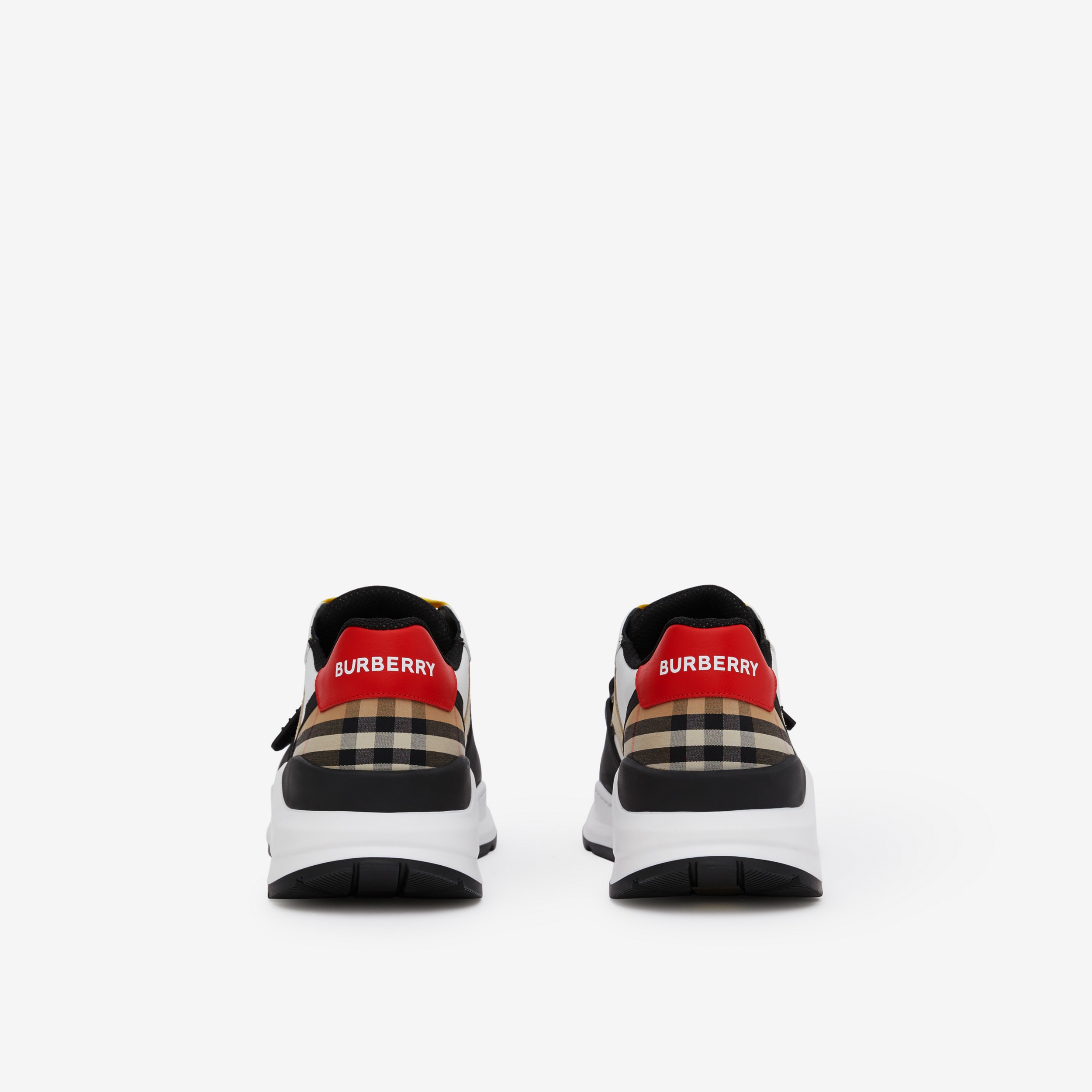 尼龙、麂皮拼格纹运动鞋 (典藏米色) | Burberry® 博柏利官网 - 3