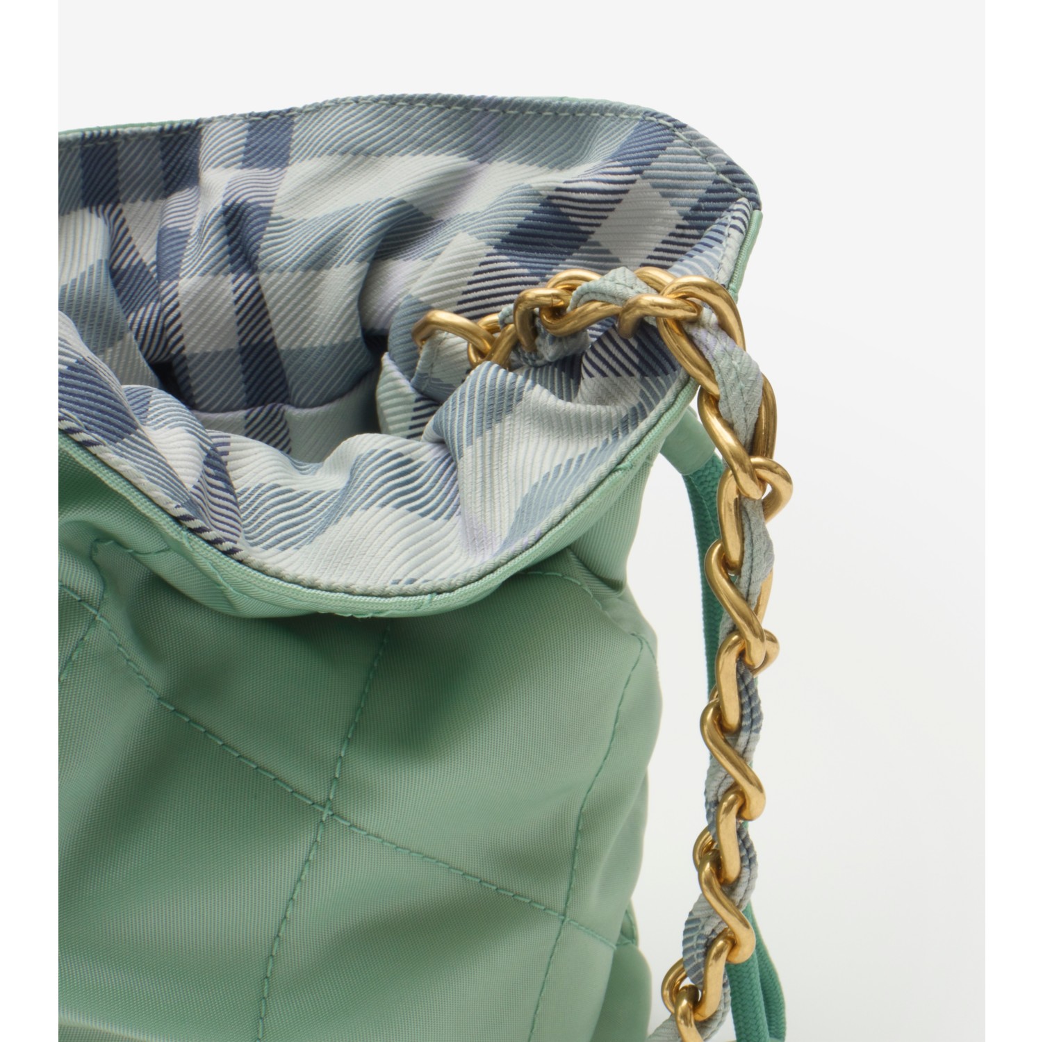 Reversible Horseshoe Chain Pouch in Seafoam green - Women | Burberry® Official