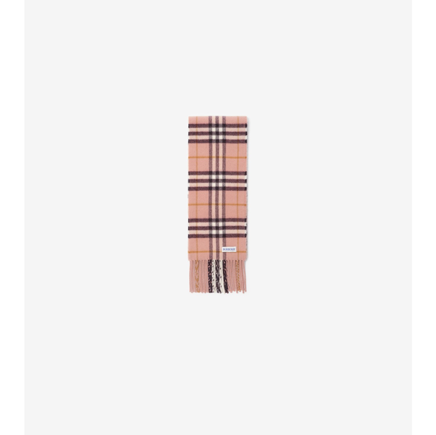 Narrow Check Cashmere Scarf
