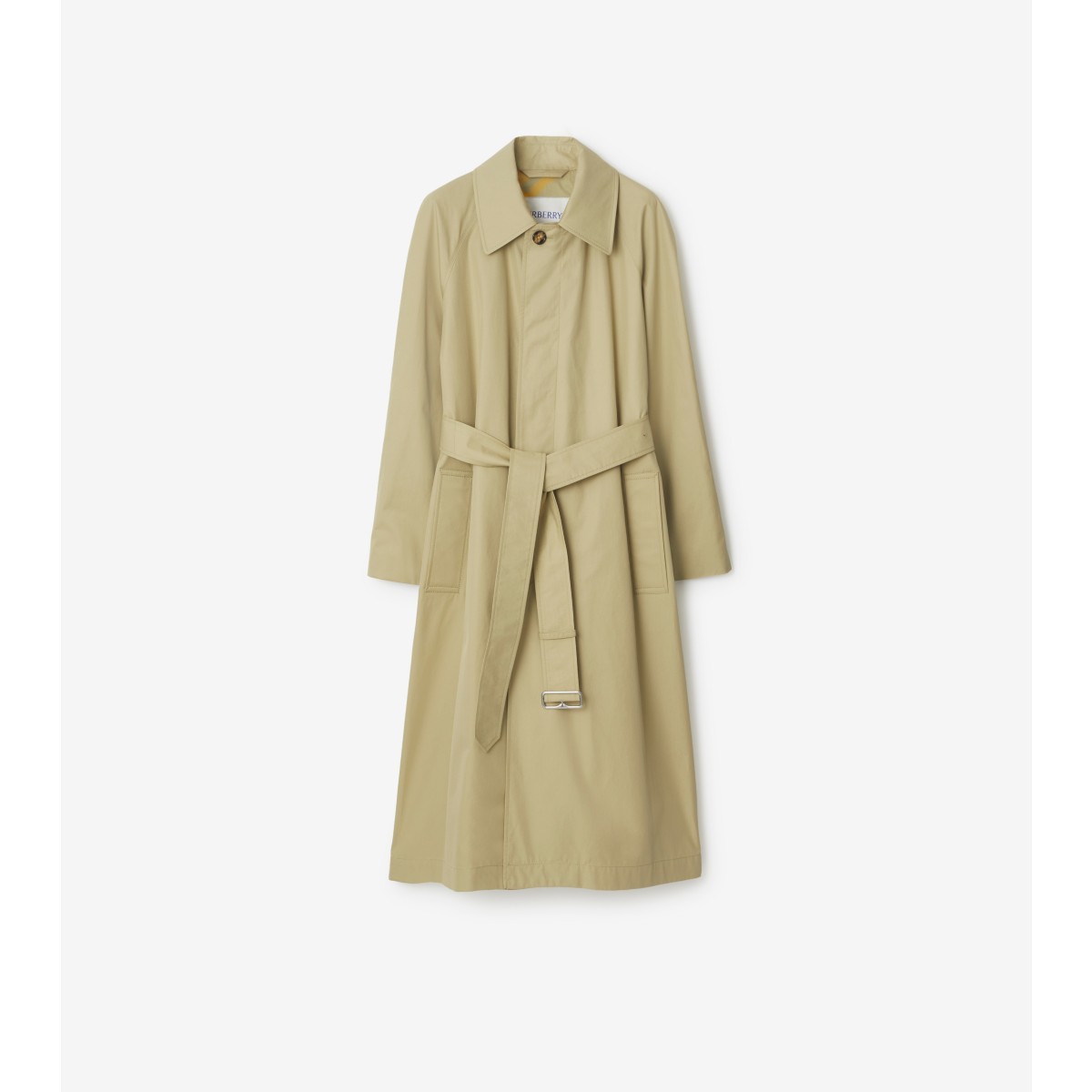 Shop Burberry Long Bradford Car Coat In Hunter