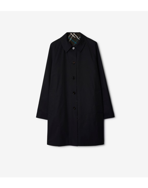 Long Reversible Gabardine Car Coat