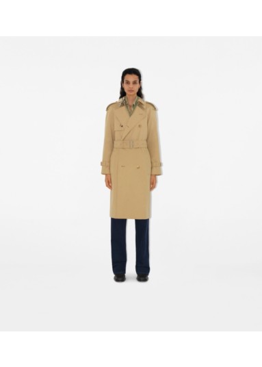 Long Gabardine Trench Coat