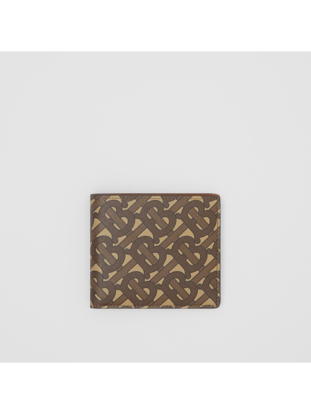 monogram print e-canvas international bifold wallet in bridle