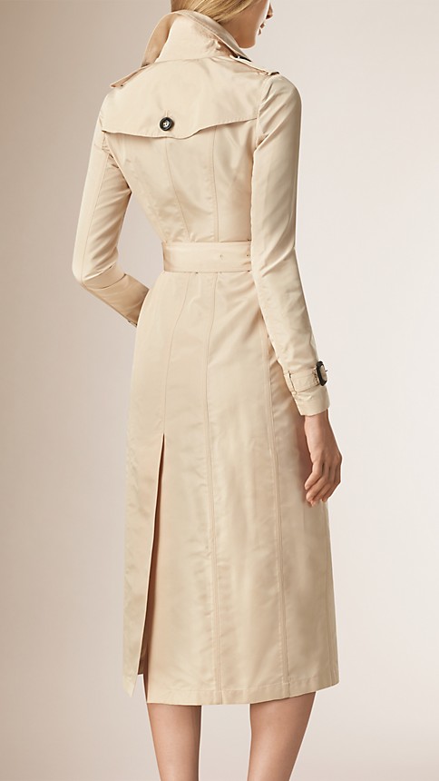 Silk Faille Trench Coat Natural | Burberry