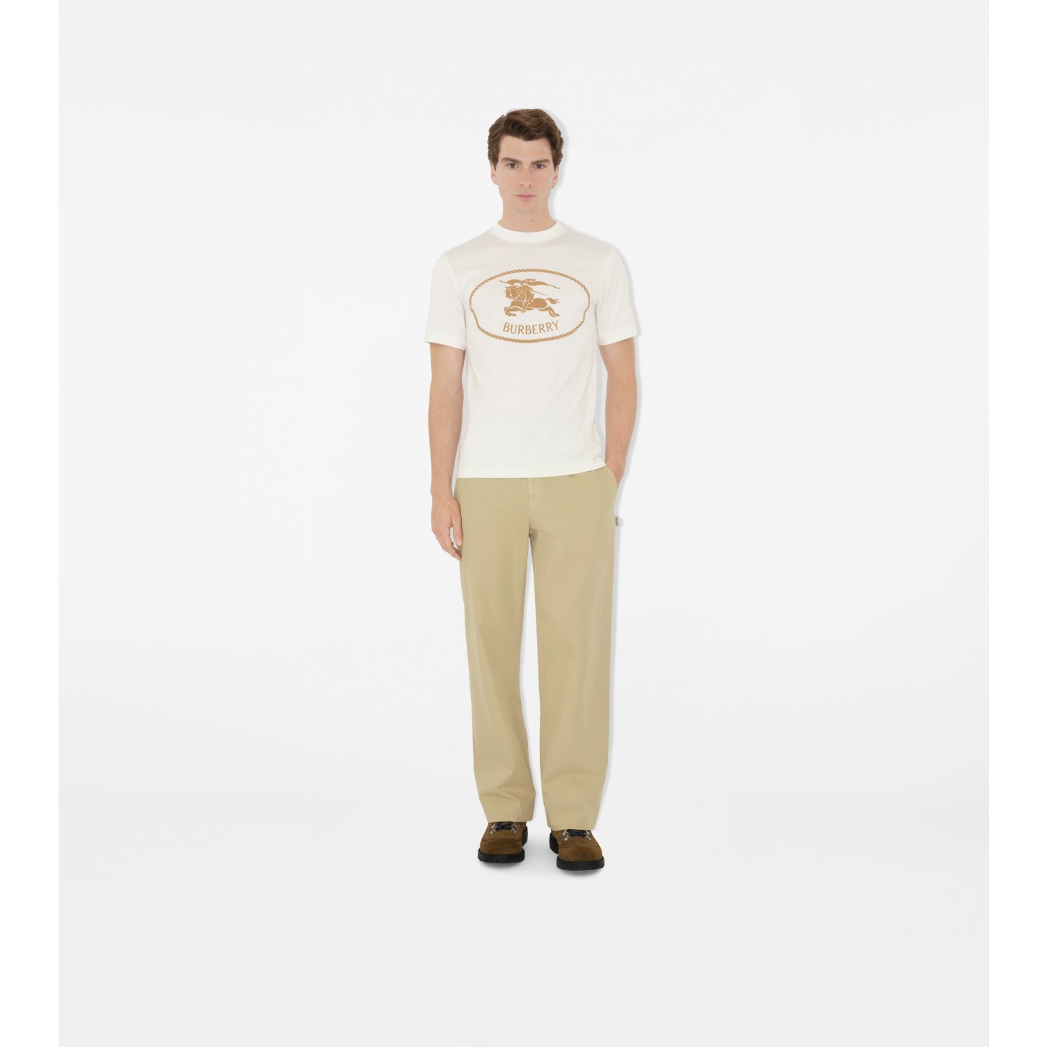 Knight Stamp Cotton T-shirt