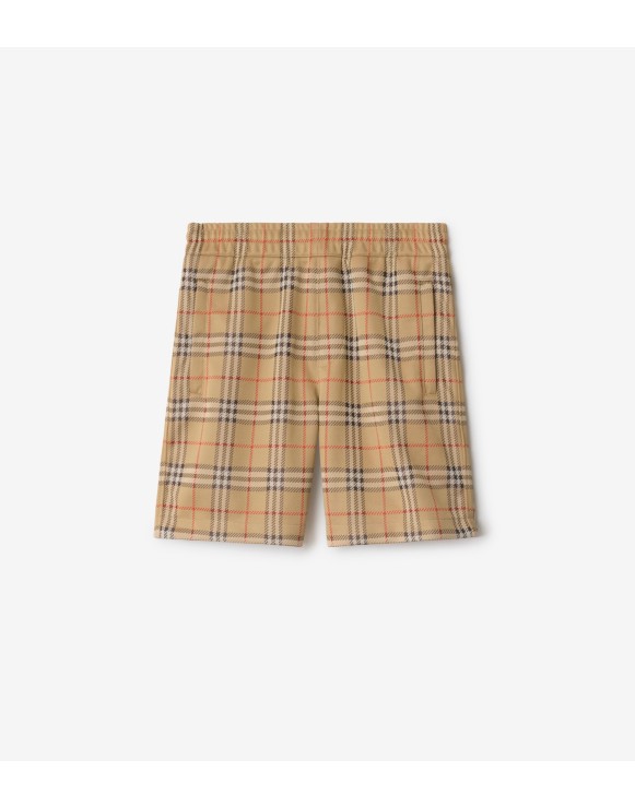Check Jersey Shorts