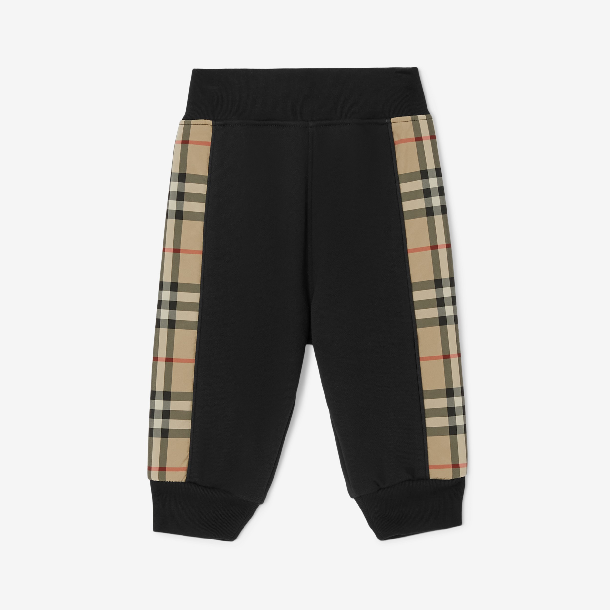 Vintage Check Panel Cotton Jogging Pants in Black - Children | Burberry®  Official