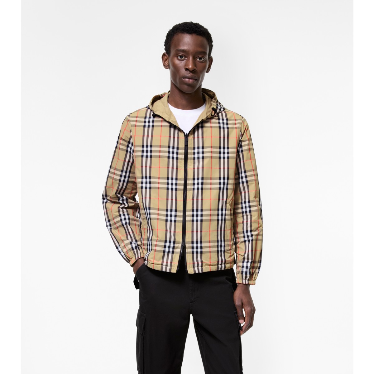  Check Reversible Newport Hooded Jacket