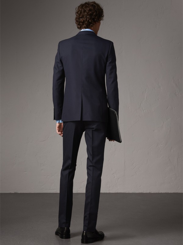 Slim Fit Wool Suit in Navy - Men | Burberry United States