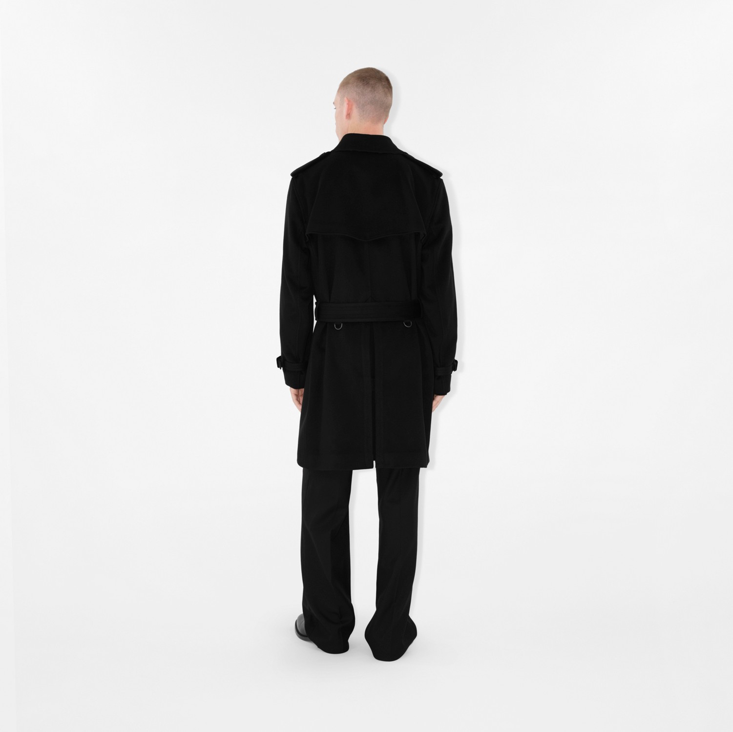 Cashmere Kensington Trench Coat in Black - Men | Burberry® Official