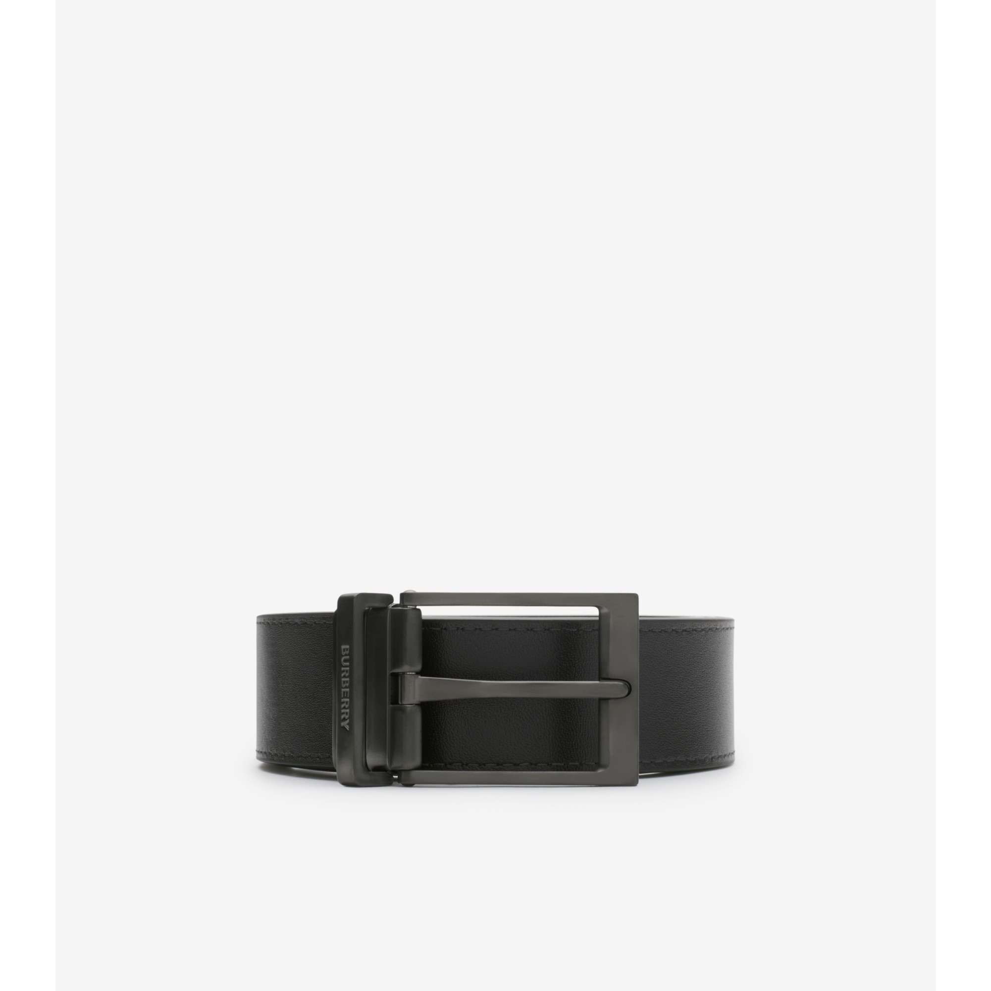 BURBERRYベルト Reversible Check Belt in Charcoal grey/graphite - Men | Burberry