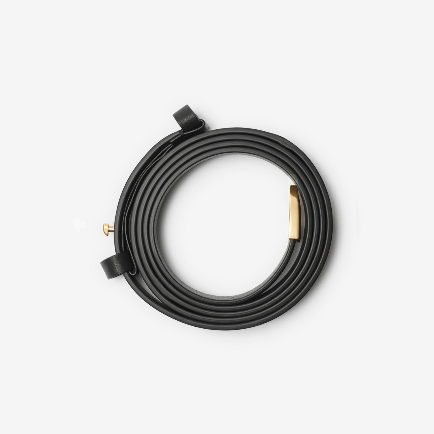 Thin Leather B Shield End Belt in Black - Women | Burberry Thin Leather B Shield End Belt in Black - Women | Burberry
