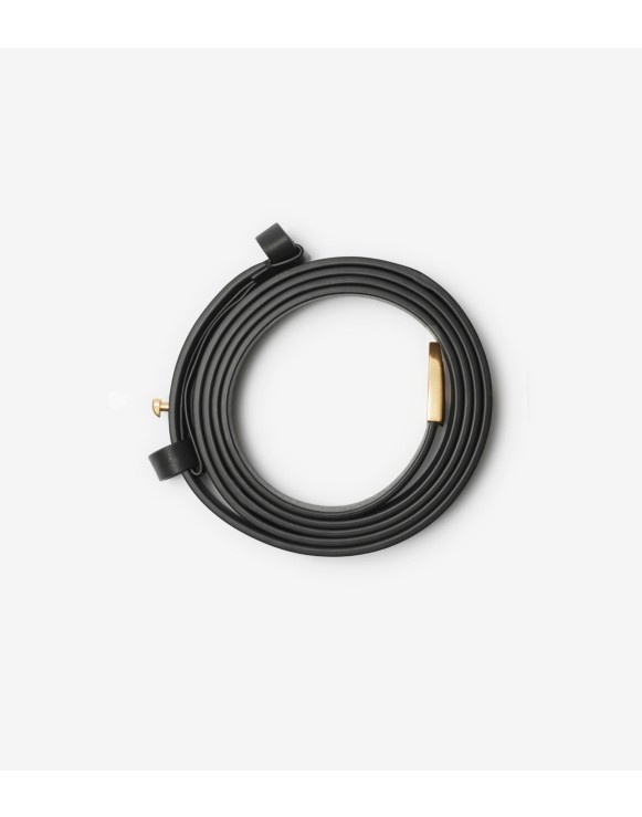 Thin Leather B Shield End Belt