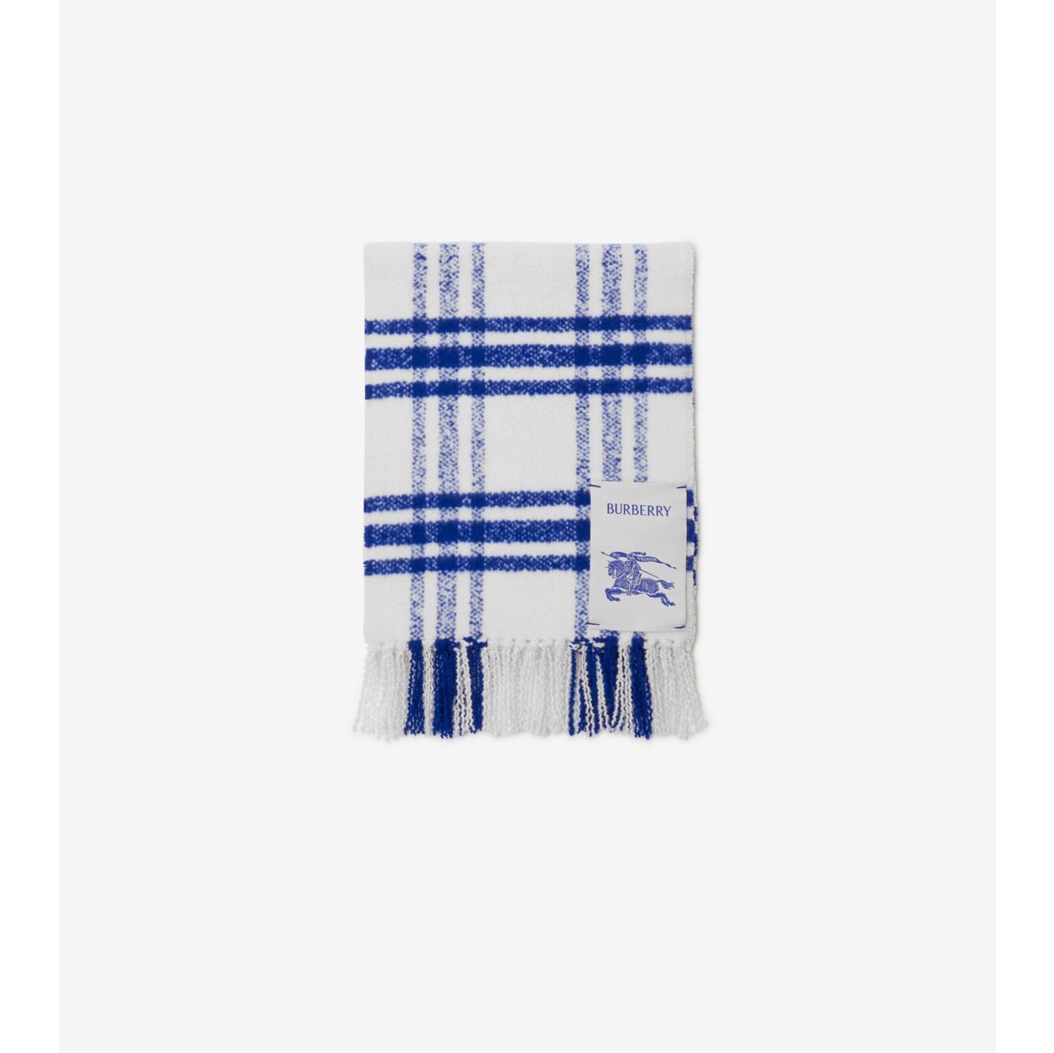 Burberry blue store plaid scarf