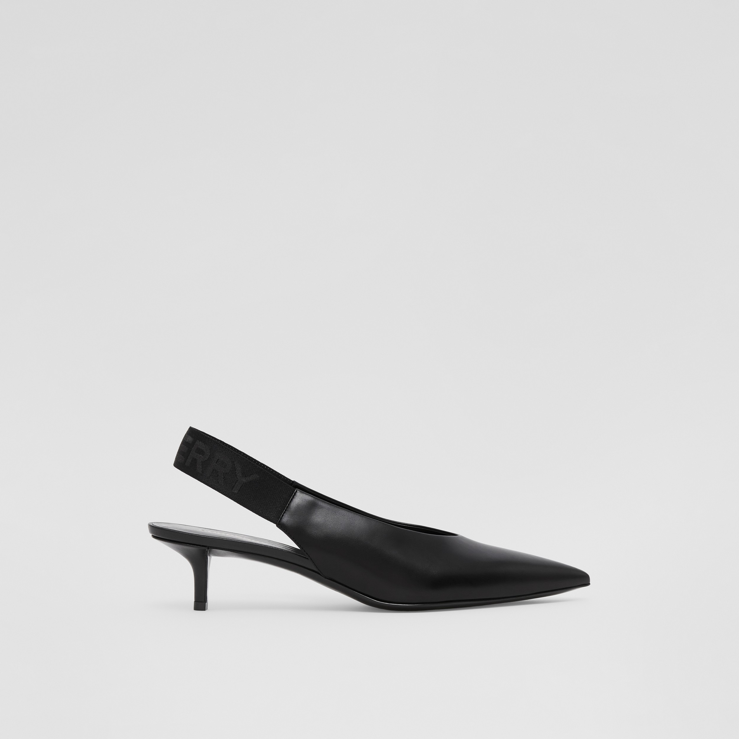 Leather Slingback Pumps in Black - Women | Burberry® Official - 1