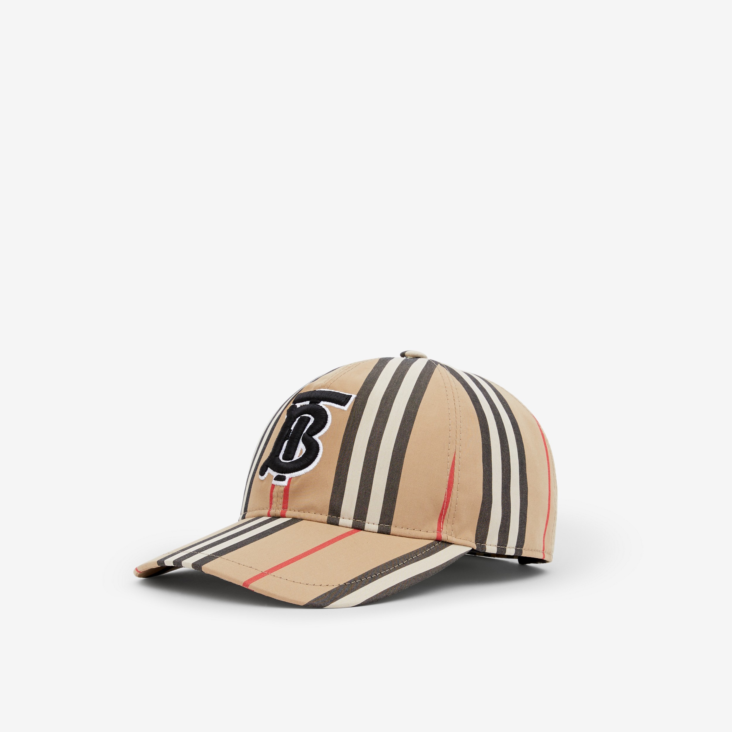 Gorra de béisbol en algodón a rayas Icon Stripe con motivo de monograma (Beige Vintage) | Burberry® oficial - 2
