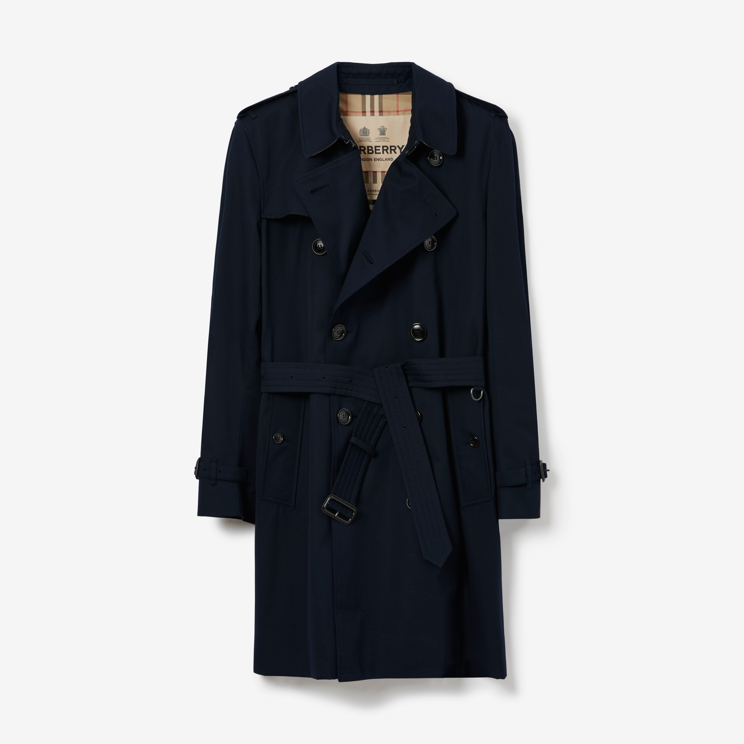 Trench coat Heritage Kensington de longitud media (Azul Penumbra) - Hombre | Burberry® oficial - 1