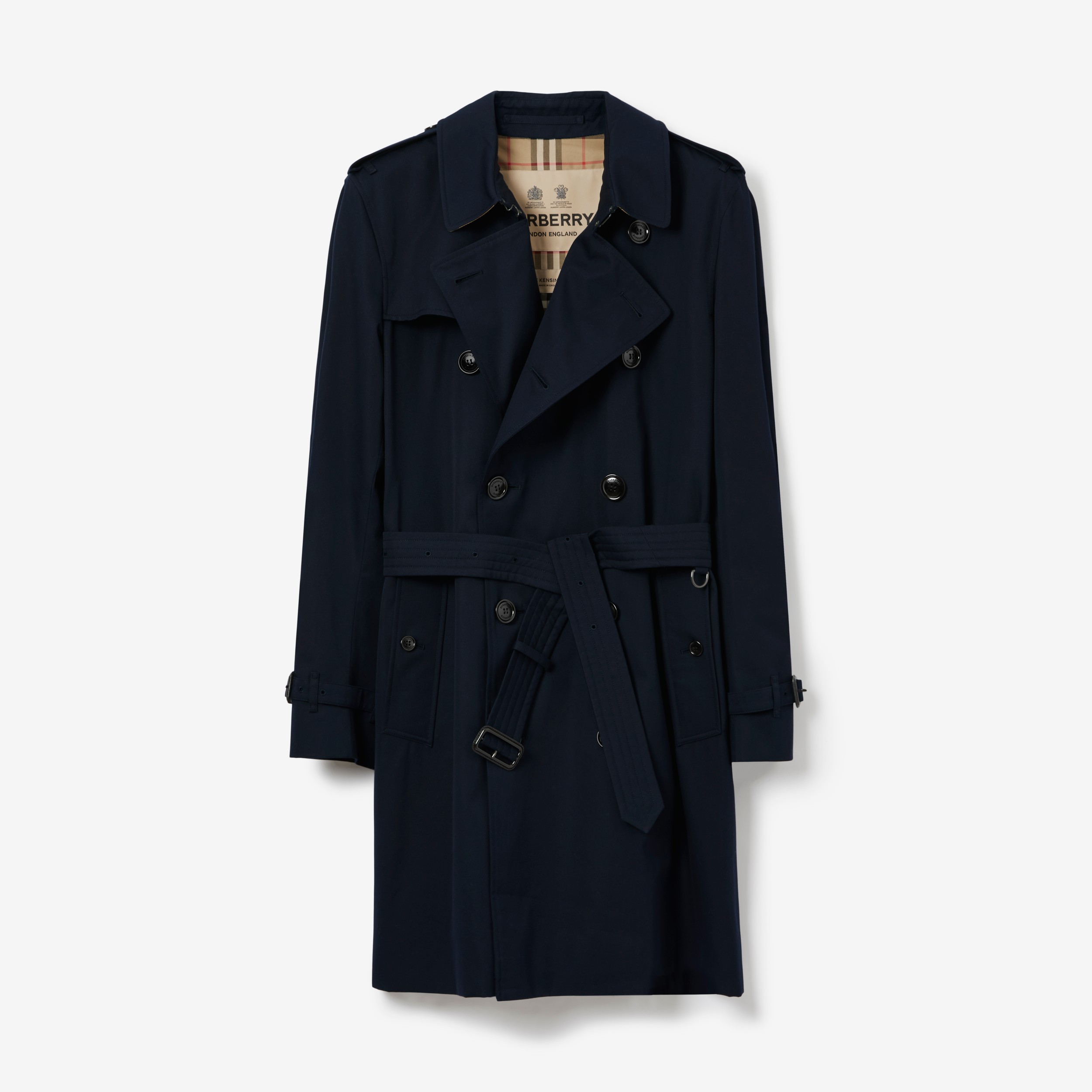 Mid-length Kensington Heritage Trench Coat in Coal Blue - Burberry