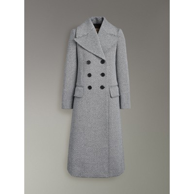 burberry wool blend tailored coat