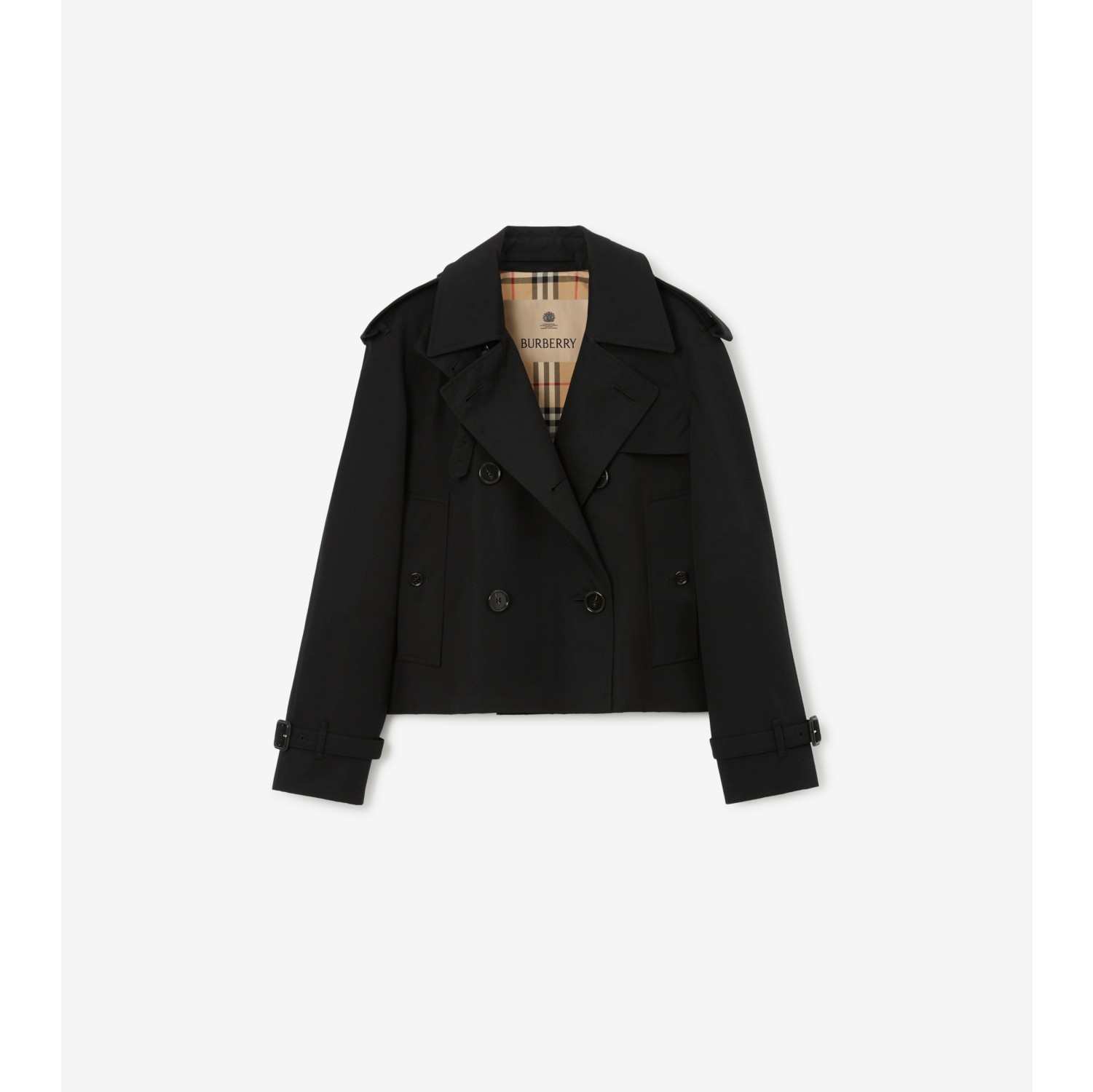 Cropped Gabardine Mayfair Trench Jacket