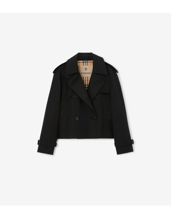Cropped Gabardine Mayfair Trench Jacket