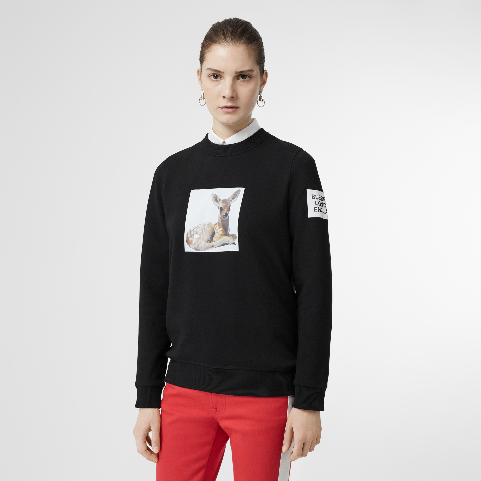 burberry deer sweater