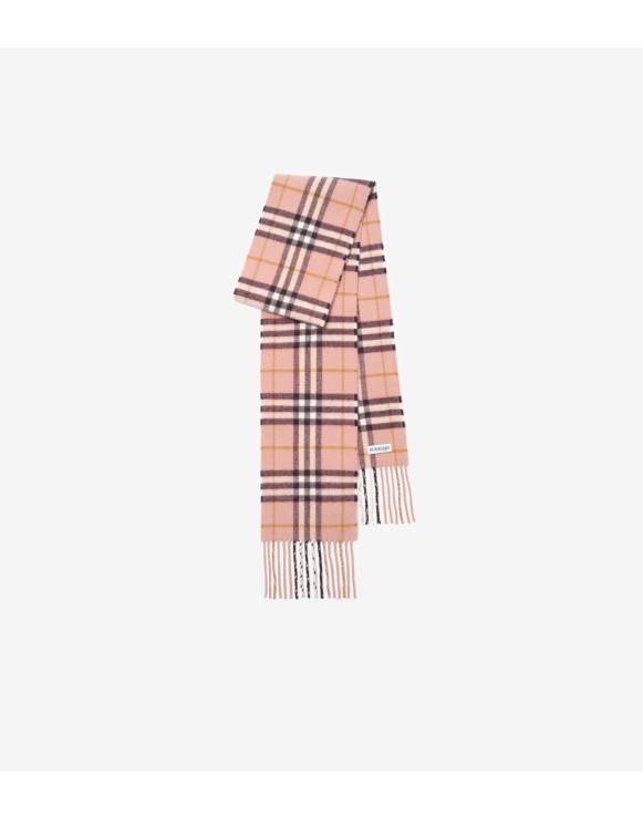 Narrow Check Cashmere Scarf