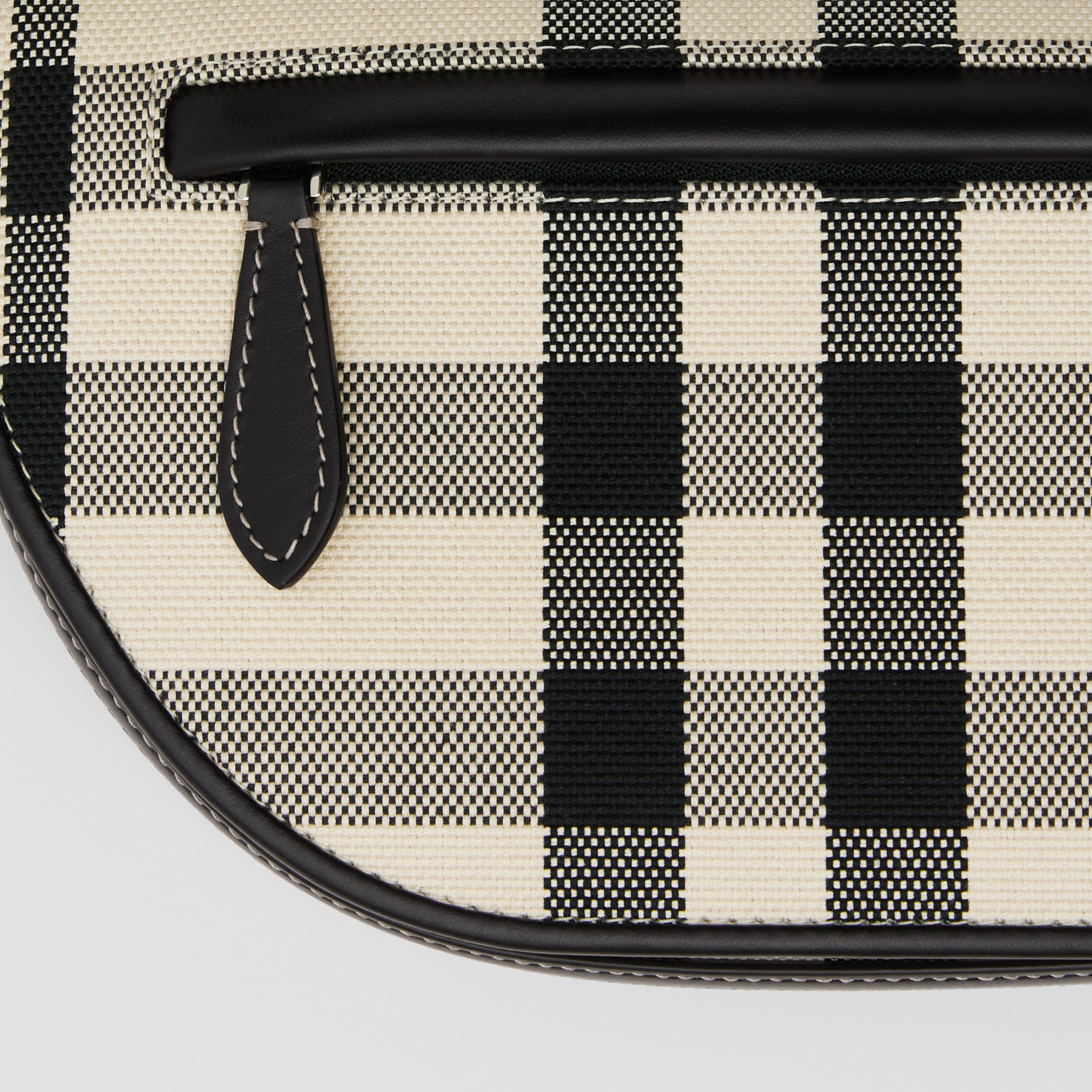 Check Canvas and Leather Small Olympia Bag in Buttermilk Beige/black - Women | Burberry® Official - 2
