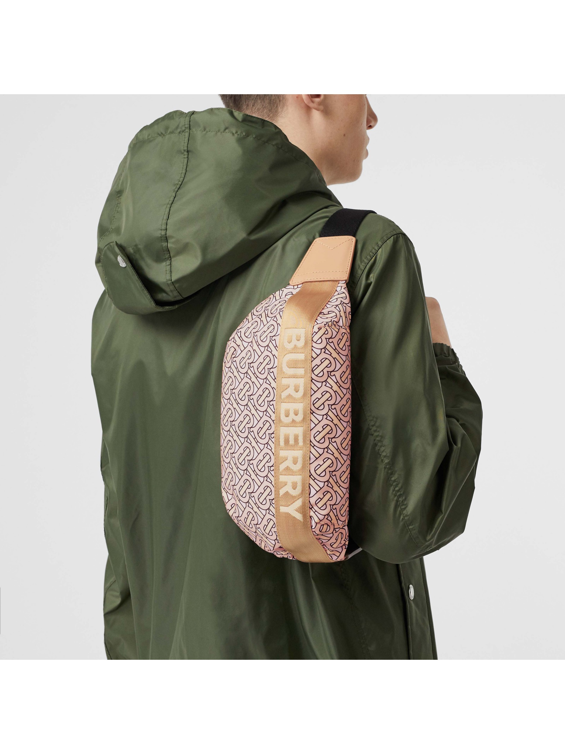 中号专属标识印花腰包 (胭脂红) | burberry 博柏利