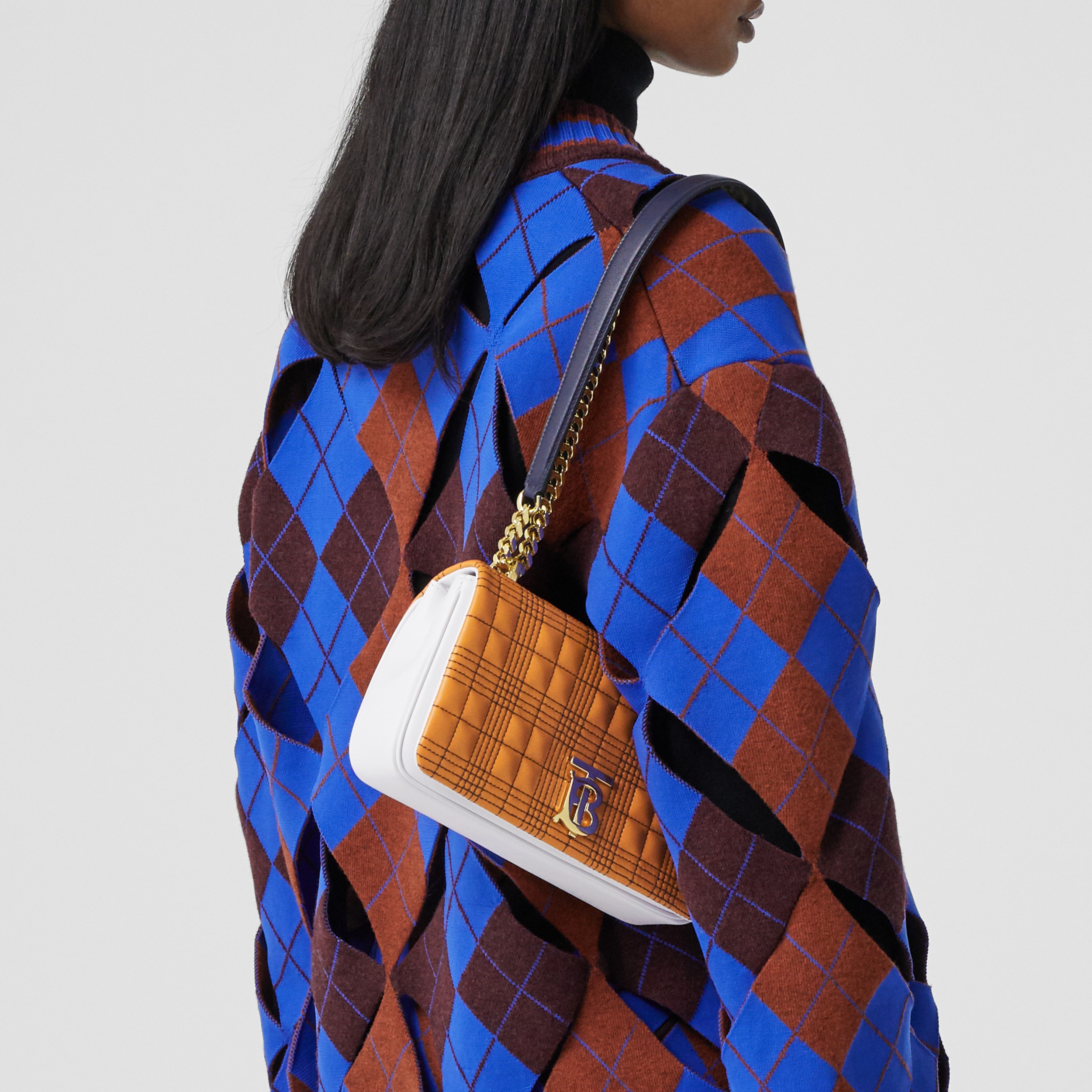 burberry small quilted lambskin lola bag