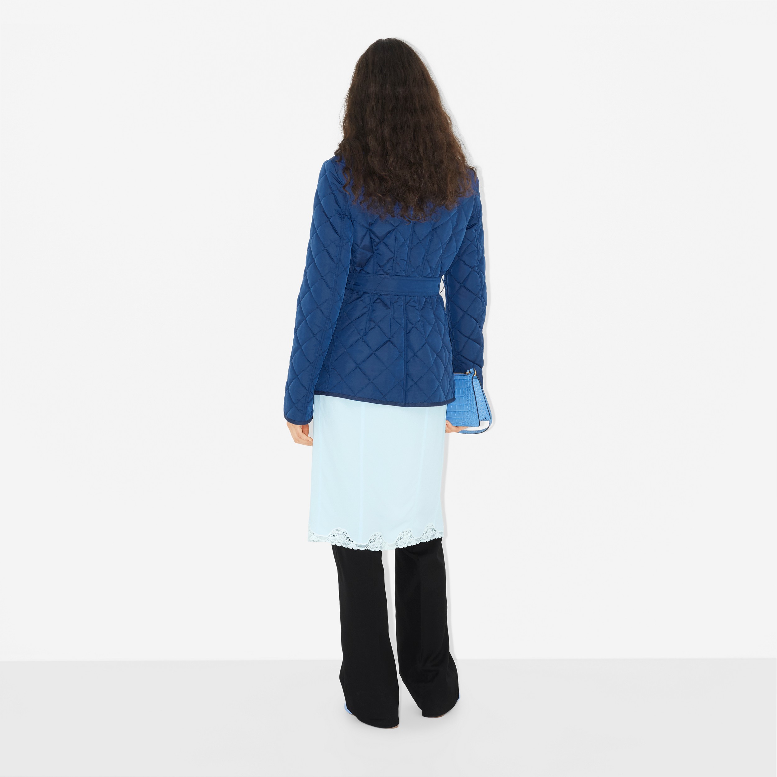 Jaqueta de lona de nylon em matelassê (Azul Marinho Enriquecido) - Mulheres | Burberry® oficial - 4