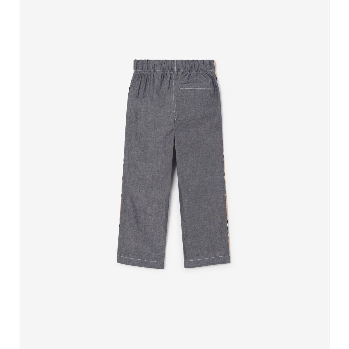  Check Chambray Cargo Trousers