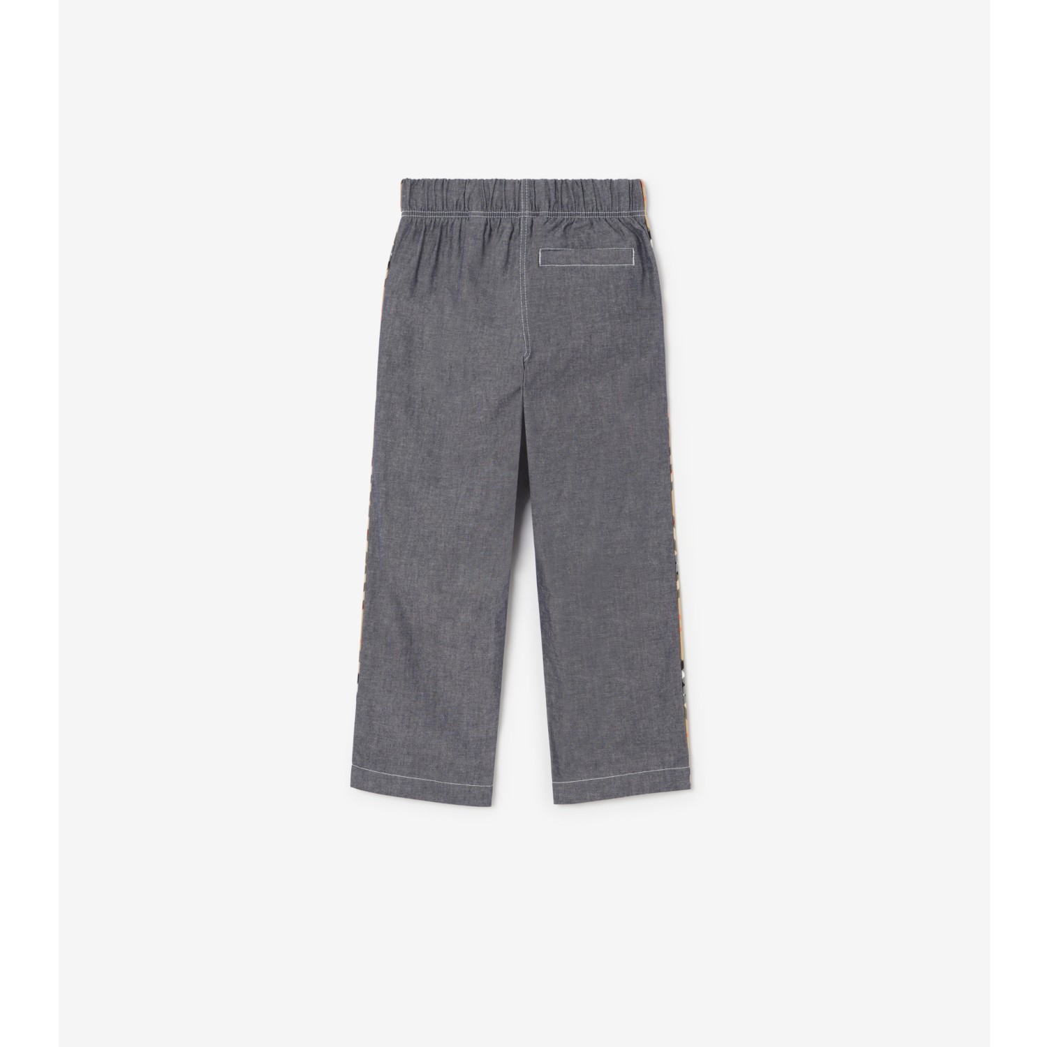 Cotton Chambray Cargo Trousers in Damson blue | Burberry® Official