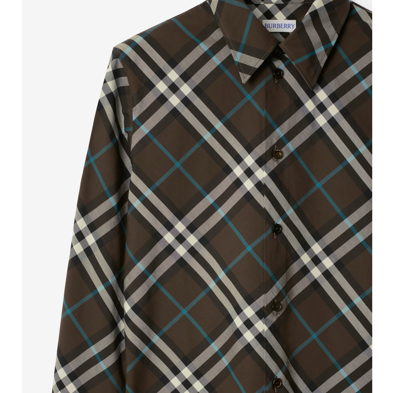 Camicia con vestibilità slim in cotone Check
