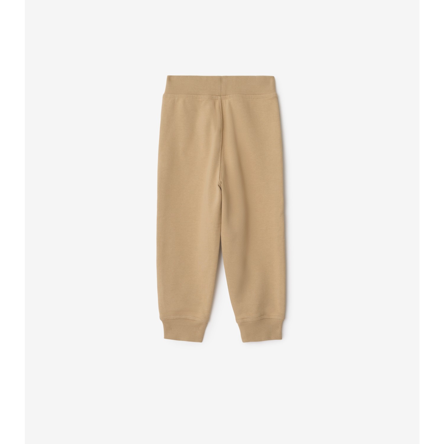 Check Trim Cotton Jogging Pants
