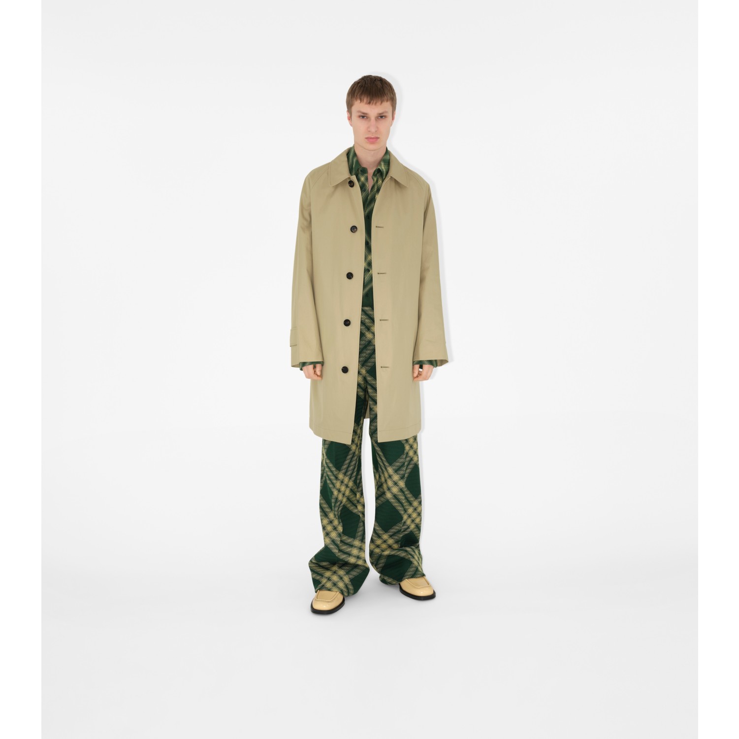 Mid-length Gabardine Car Coat