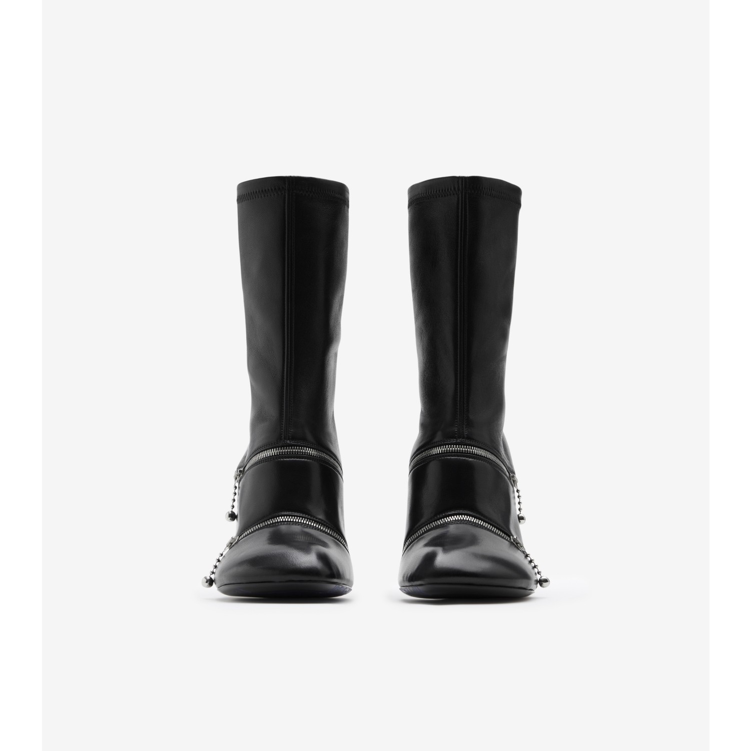 Bottines Peep en cuir