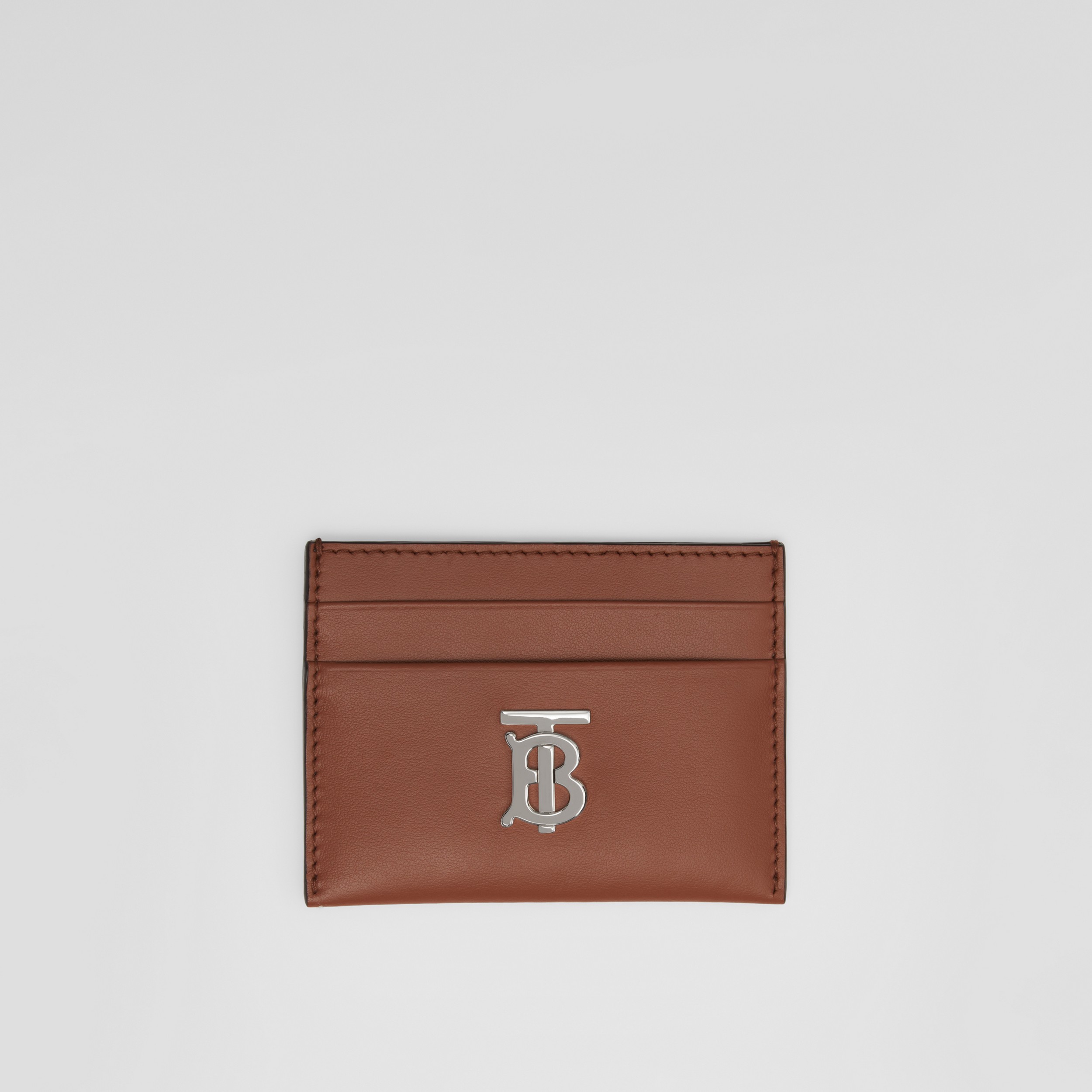 Leather TB Card Case in Malt Brown - Women | Burberry® Official - 1