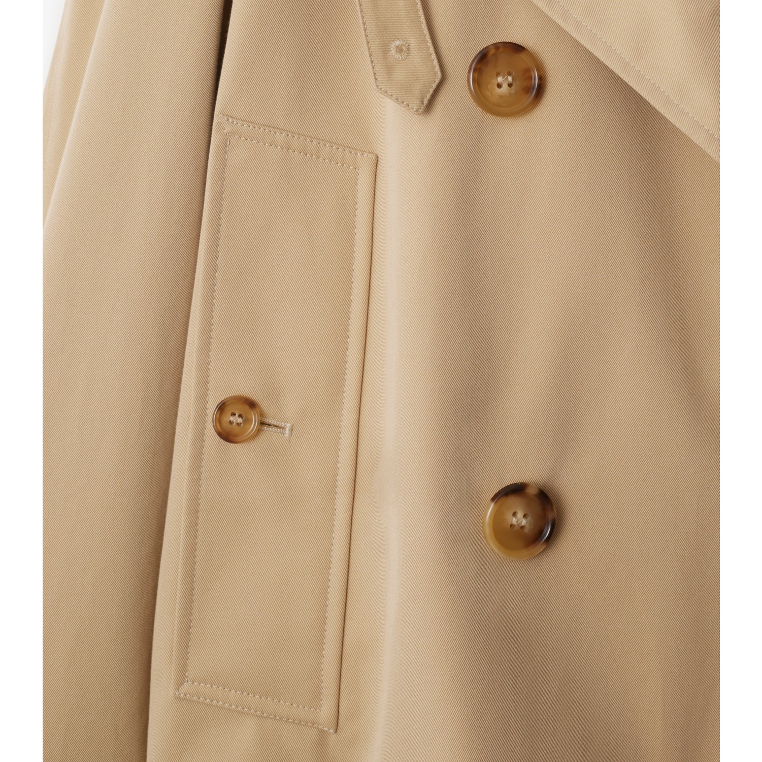 Cropped Gabardine Trench Jacket