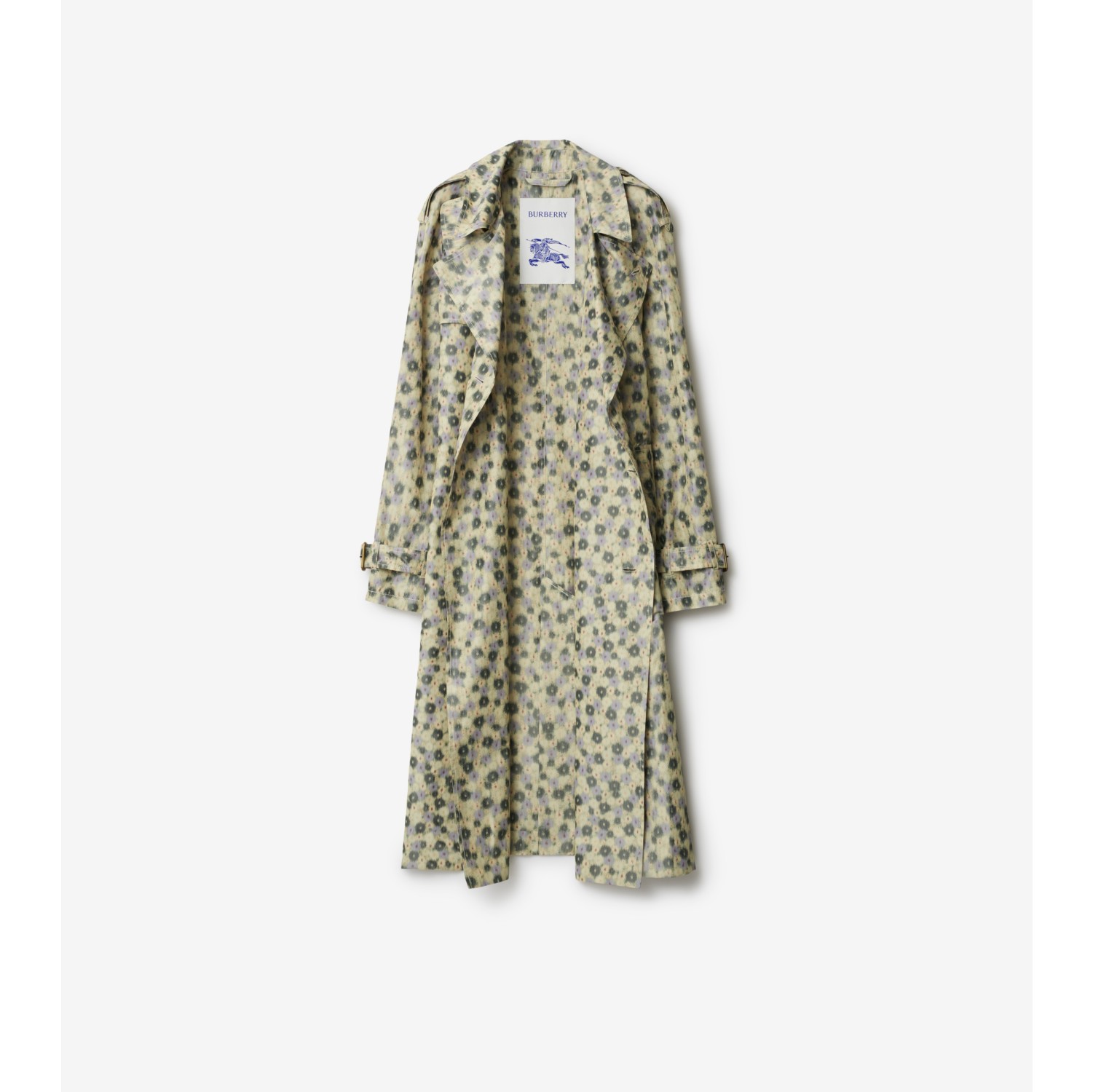 Langer leichter Trenchcoat mit Gänseblümchen