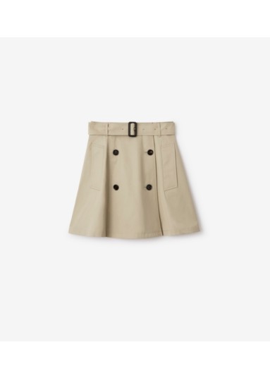 Gabardine Trench Mini Skirt