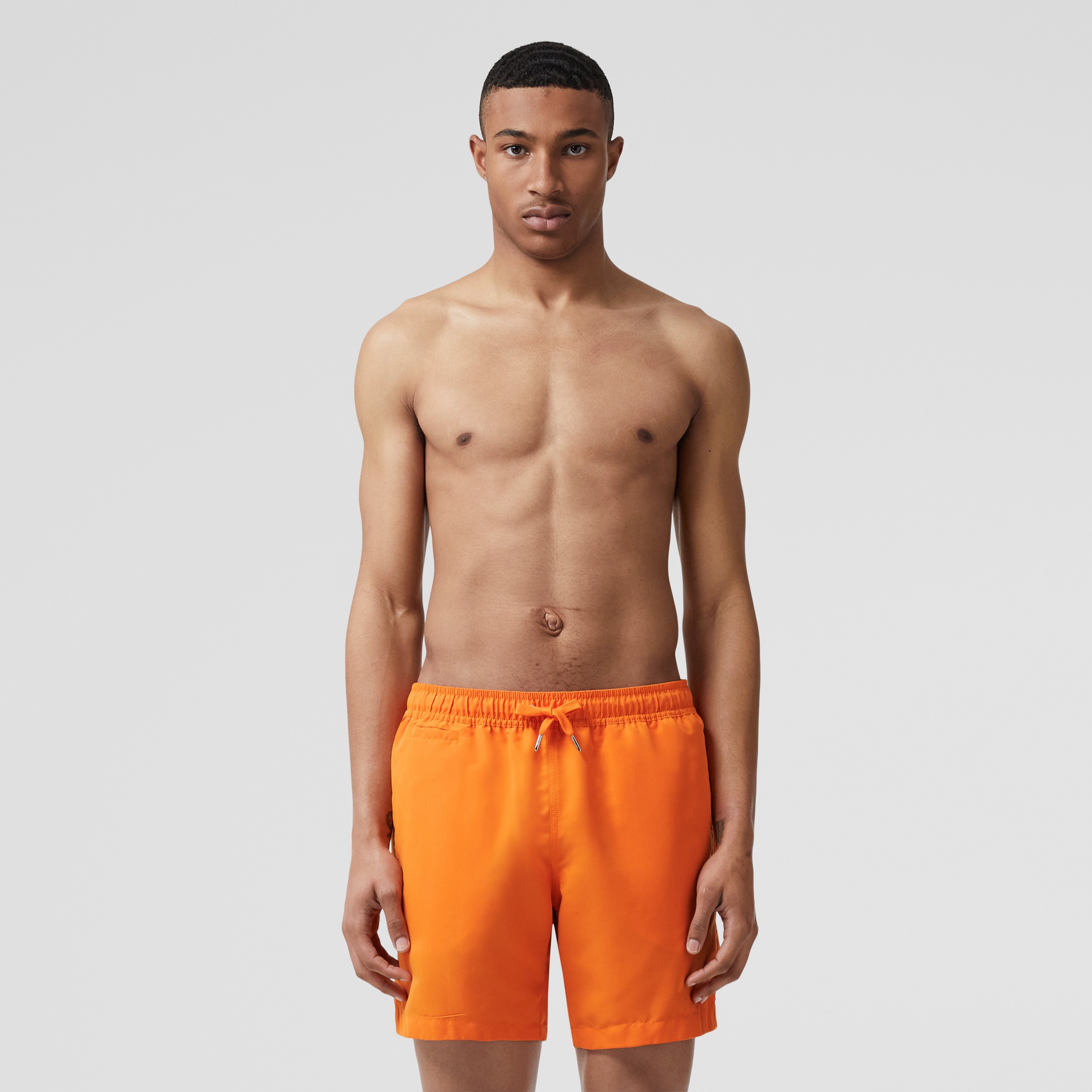 Monogram Motif Swim Shorts in Bright Orange - Men | Burberry® Official - 3