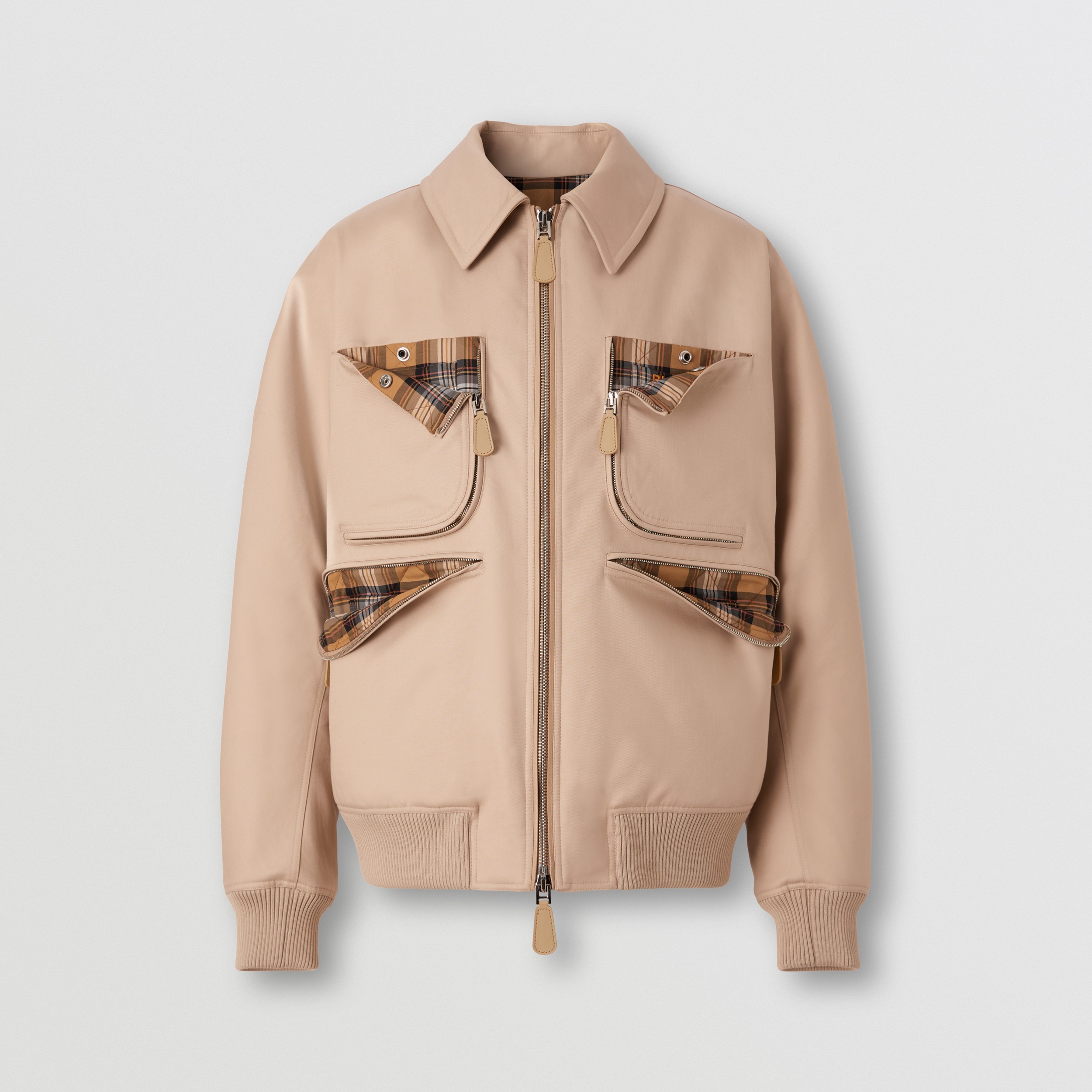 Cotton Gabardine Harrington Jacket in Soft Fawn - Men | Burberry® Official - 4