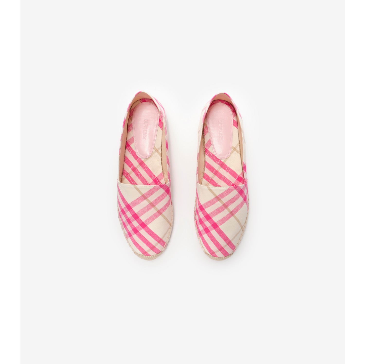 Check Mews Espadrilles​ in Aubergine purple - Women | Burberry® Official